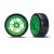 Drift Tires Mtd Green Wheels Front pr