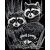 Silver Foil Raccoons