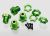 Alum Wheel Hubs Splined 17mm Green