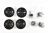 APS 1.9 Aluminum 10-Spoke Beadlock Wheels Black 4pk