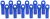 Long Rod Ends TRA Blue 12pk