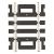 1.5 inch Straight Track 4/pk
