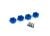 Aluminum Wheel Hexes Blue 4pk
