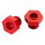 Alu Wheel Hex Red 2pk