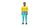 BWorld Woman Dark Skin Turquoise Jeans
