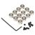 3/16 Plated Brass Dura Collars 12/pkg