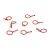 Bent Body Clips Red