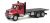 Intl 7600 Flatbed Truck Red/Black