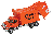 Intl 7600 Garbage Truck Orange