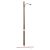 O Street Lights Wooden Pole 2pcs