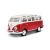 VW Samba Van White/Red 1/25