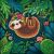 Crystal Art Card Sloth