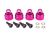 Alu Ultra Shock Caps Pink 4pk