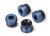 Aluminum Pivot Ball Caps Blue 4pk