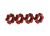 Wheel Hex Hubs Red Aluminum 4pk
