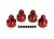 X-Maxx GTX Shock Caps Red Aluminum