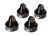 Shock Caps Aluminum Black Fox 4pk