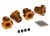 Wheel Hubs 17mm Splined Orange 4pk