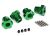 Wheel Hubs 17mm Splined Green 4pk