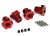 Wheel Hubs 17mm Splined Red 4pk