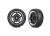 Tires and wheels assembled Black w/ Chrme Rims Front