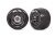 Rear Drag Slicks Mtd Blk Chrm Wheels pr