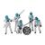 Mechanic Figures Silver/Teal 5pc