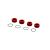 Alu Front Hub Nuts Red 4pk