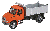 Intl 4300 Dump Truck Orange/Silver