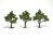 Light Green Realistic Trees 4-5in