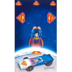 Superman Pinewood Derby Car Wrap