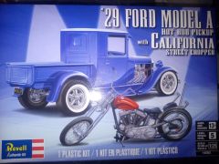 29 Ford Model A & Street Chopper 1/25