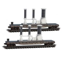 Flatcar Wthrd Loaded D&RGW 2pk