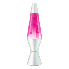 14.5in Lava Lamp White / Pink