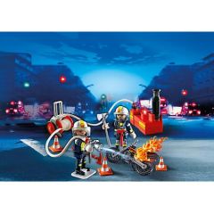 Firefighters with Water Pump