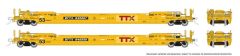 53ft Husky-Stack Well Car TTX 3 2-pks HO