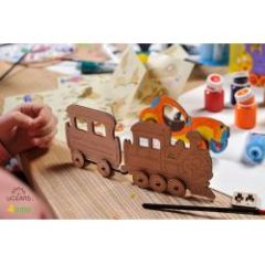 UGears Build And Paint Model Locomotive