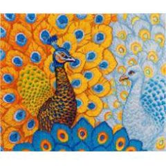 Diamond Dots Peacocks 22.4 x 19.3