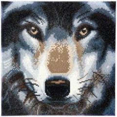 Wolf Mounted Medium Crystal Art Kit