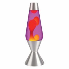 Lava Lamp 16.3" Yl/Purp/Slvr