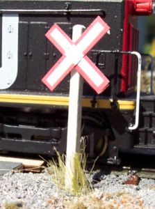 Current Crossing Rail Road Sign