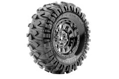 CR-Rowdy 1/10 1.9 Crawler Tires mtd Black Chrome pr