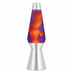 27in Lava Lamp Silver Yellow & Purple