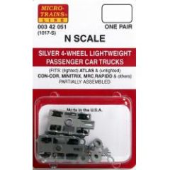 Ltwt Pass Trucks 4 Wheel Silver 1pr