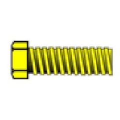 Hex Head Brass Screws 1-72 X 1/8in
