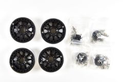 APS 1.9 Aluminum 10-Spoke Beadlock Wheels Black 4pk