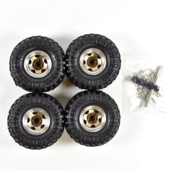 Crawler Tires Mtd Alu 1.0 Beadlock Gold Wheels 4pk