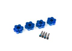 Aluminum Wheel Hexes Blue 4pk