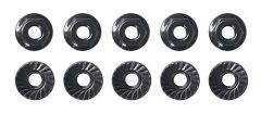 M4 Low Profile Serrated Steel Wheel Nuts 10pk