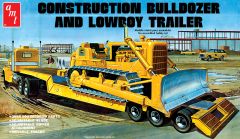 Bulldozer and Lowboy Trailer 1/25